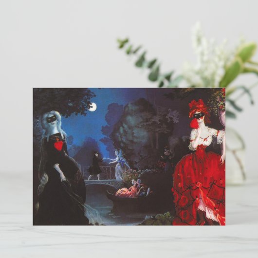 Masquerade-uitnodigingen Kaart (Staand voorkant)