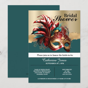 Masquerade Venetiaanse maskerveren vrijgezellenfee Kaart