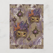MASQUERADE VENETIE KUNST      BRIEFKAART (Voorkant)