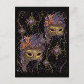 MASQUERADE VENETIE  KUNST      BRIEFKAART (Voorkant)