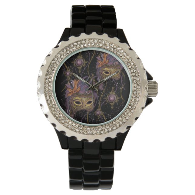 MASQUERADE VENETIE KUNST      HORLOGE (Voorkant)