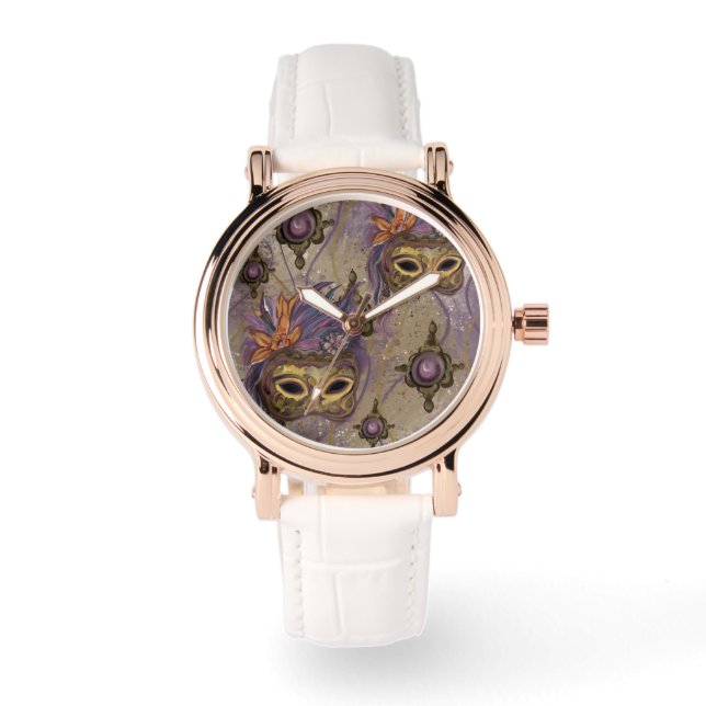 MASQUERADE VENETIE  KUNST      HORLOGE (Voorkant)