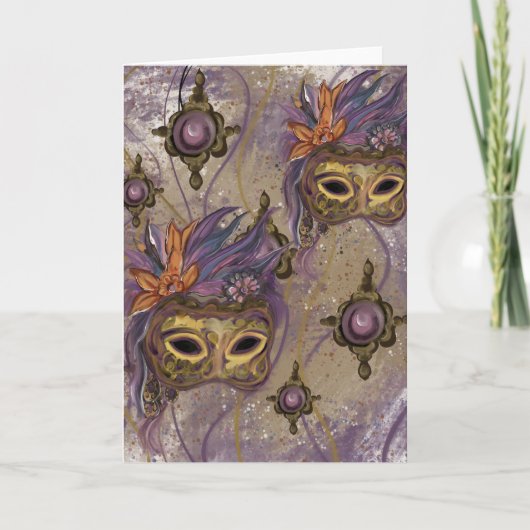 MASQUERADE VENETIE KUNST KAART (Voorkant)