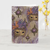 MASQUERADE VENETIE KUNST KAART (Gele Bloem)