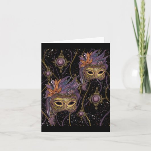 MASQUERADE VENETIE KUNST KAART (Voorkant)