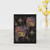 MASQUERADE VENETIE KUNST KAART (Gele Bloem)