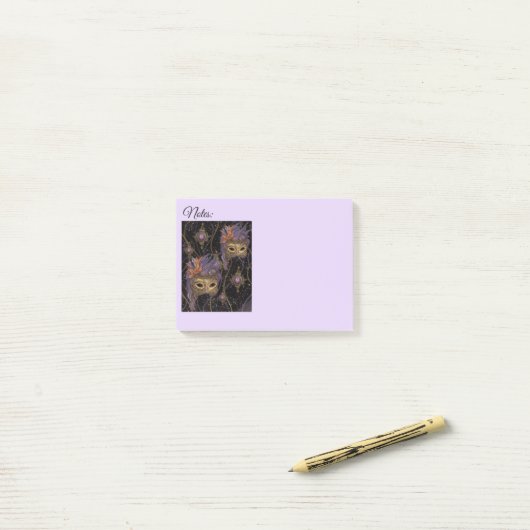 MASQUERADE VENETIE KUNST POST-IT® NOTES (Op bureau)