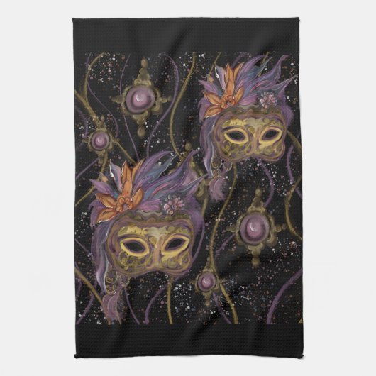 MASQUERADE VENETIE KUNST THEEDOEK (Verticaal)