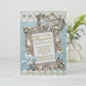 Masquerade Verjaardag Evenement Feest Uitnodiginge Kaart (Staand voorkant)