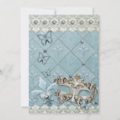 Masquerade Verjaardag Evenement Feest Uitnodiginge Kaart (Achterkant)