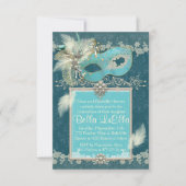 Masquerade Verjaardag Evenement Feest Uitnodiginge Kaart (Voorkant)