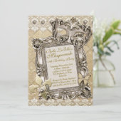 Masquerade Verjaardag Evenement Feest Uitnodiginge Kaart (Staand voorkant)