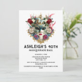 Masquerade verjaardag Venetiaanse dames gezichtsma Kaart (Staand voorkant)