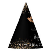 Masquerade verjaardag zwart goud masker naam feesthoedjes (Links)