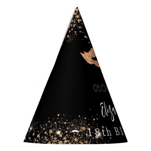 Masquerade verjaardag zwart goud masker naam feesthoedjes (Links)