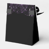 Masquerade verjaardag zwarte paarse glitter bedank bedankdoosjes (Achterkant)