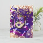 Masquerade verjaardagskostuum thema PERSONALIZE Kaart (Staand voorkant)