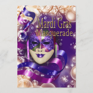 Masquerade verjaardagskostuum thema PERSONALIZE Kaart
