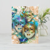 Masquerade-verjaardagsthema PERSONALIZE Kaart (Staand voorkant)