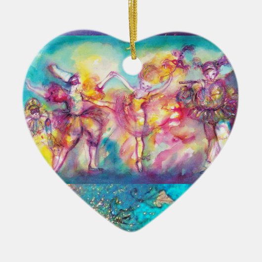 MASQUERADE / VLINDERPLANT Hart Keramisch Ornament (Voorkant)