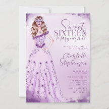 Masquerade Waterverf Illustratie Sweet Sixteen