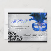 Masquerade Wedding RSVP-kaarten RSVP Kaartje (Voorkant)