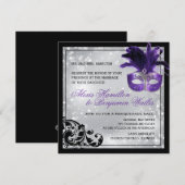 Masquerade Wedding Uitnodiging (Voorkant / Achterkant)