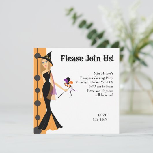 Masquerade Witch Kaart (Staand voorkant)