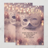 Masquerade, Witte kant Masque 30e verjaardag Kaart (Voorkant / Achterkant)