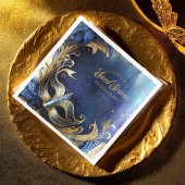 Masquerade Zoet Zestien Blauw Goud ID1032 Servet