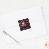 Masquerade zoet zestien vierkante sticker (Envelop)