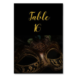 Masquerade zwart en goud Elegant Kaart