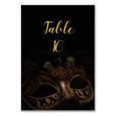 Masquerade zwart en goud Elegant Kaart (Achterkant)