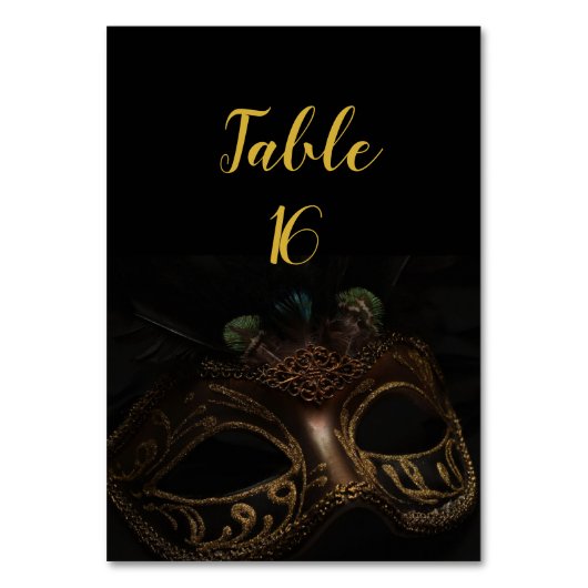 Masquerade zwart en goud Elegant Kaart (Achterkant)