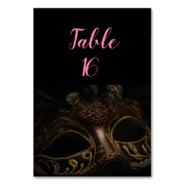Masquerade Zwart & Goud Elegant Kaart