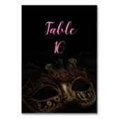 Masquerade Zwart & Goud Elegant Kaart (Achterkant)