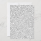 Masquerade zwart zilver glitter masker Sweet 16 Kaart (Achterkant)