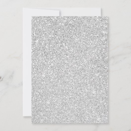 Masquerade zwart zilver glitter masker Sweet 16 Kaart (Achterkant)