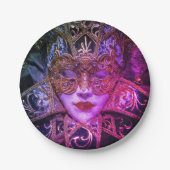 Masquerademasker Victoriaans elegant gotisch Papieren Bordje (Voorkant)