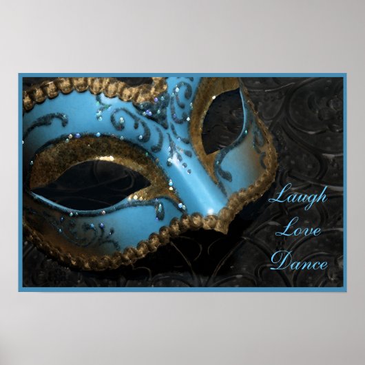 Masqurade Mask Laugh Love Dance Print (Voorkant)