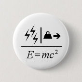 Mass–Energy Equivalence Ronde Button 5,7 Cm (Voorkant)
