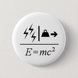 Mass–Energy Equivalence Ronde Button 5,7 Cm