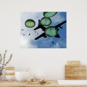 Mass Jump Mission, Parachutes, VS Army Poster (Keuken)