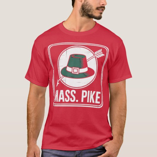 Mass Pike - Retro 1960s Massachusetts T-shirt (Voorkant)