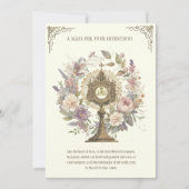 Massa aanbieden Florale goddelijke lof Eucharistie Kaart (Voorkant)