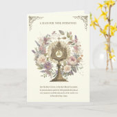 Massa aanbieden Florale goddelijke lof Eucharistie Kaart (Gele Bloem)