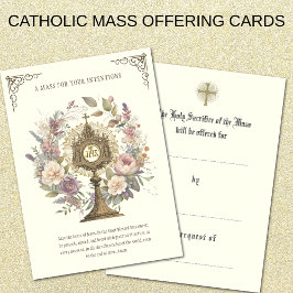 Massa aanbieden Florale goddelijke lof Eucharistie Kaart