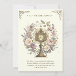 Massa aanbieden Florale goddelijke lof Eucharistie Kaart