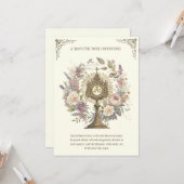 Massa aanbieden Florale goddelijke lof Eucharistie Kaart (Voorkant / Achterkant in situ)