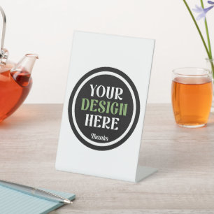 Massa aangepaste logo bedrijf werknemer waardering reclamebord met voetstuk